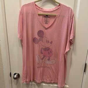 Disney Pink Mickey Mouse Short Sleeve Tee